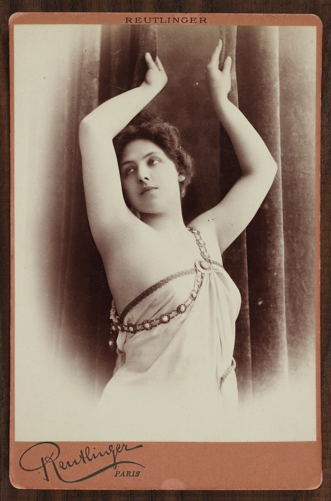 Miss Emelin, Theatre Actress, Cabinet Card, Photo Reutlinger Paris 