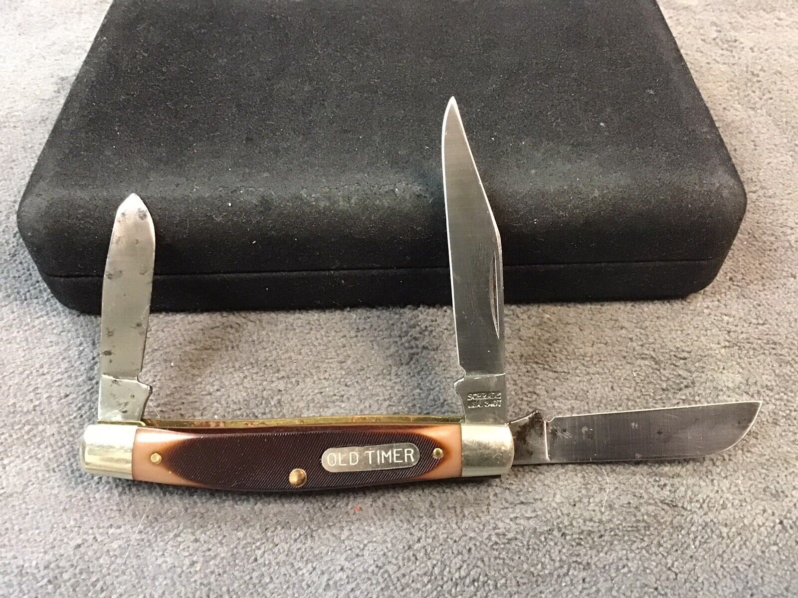 Vintage Schrade 34OT USA Old Timer 3 blade folding knife