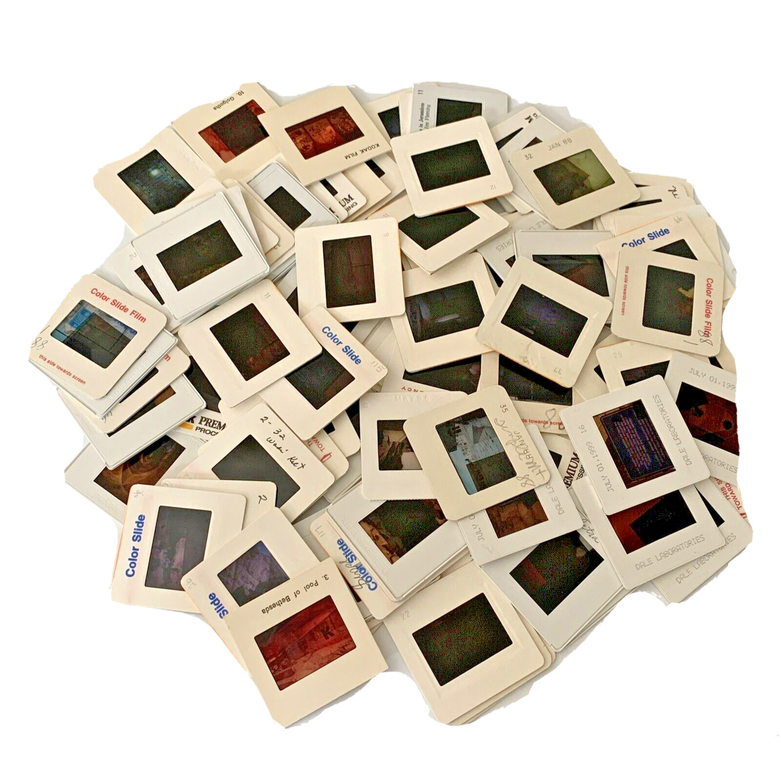 Vintage 35mm Slide Lot of 100 Random Picks for Collecting Craft School Projects