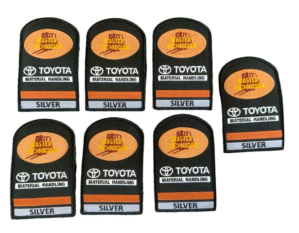 Master Technician Toyota Material Handling Silver Level Patches LOT OF 7