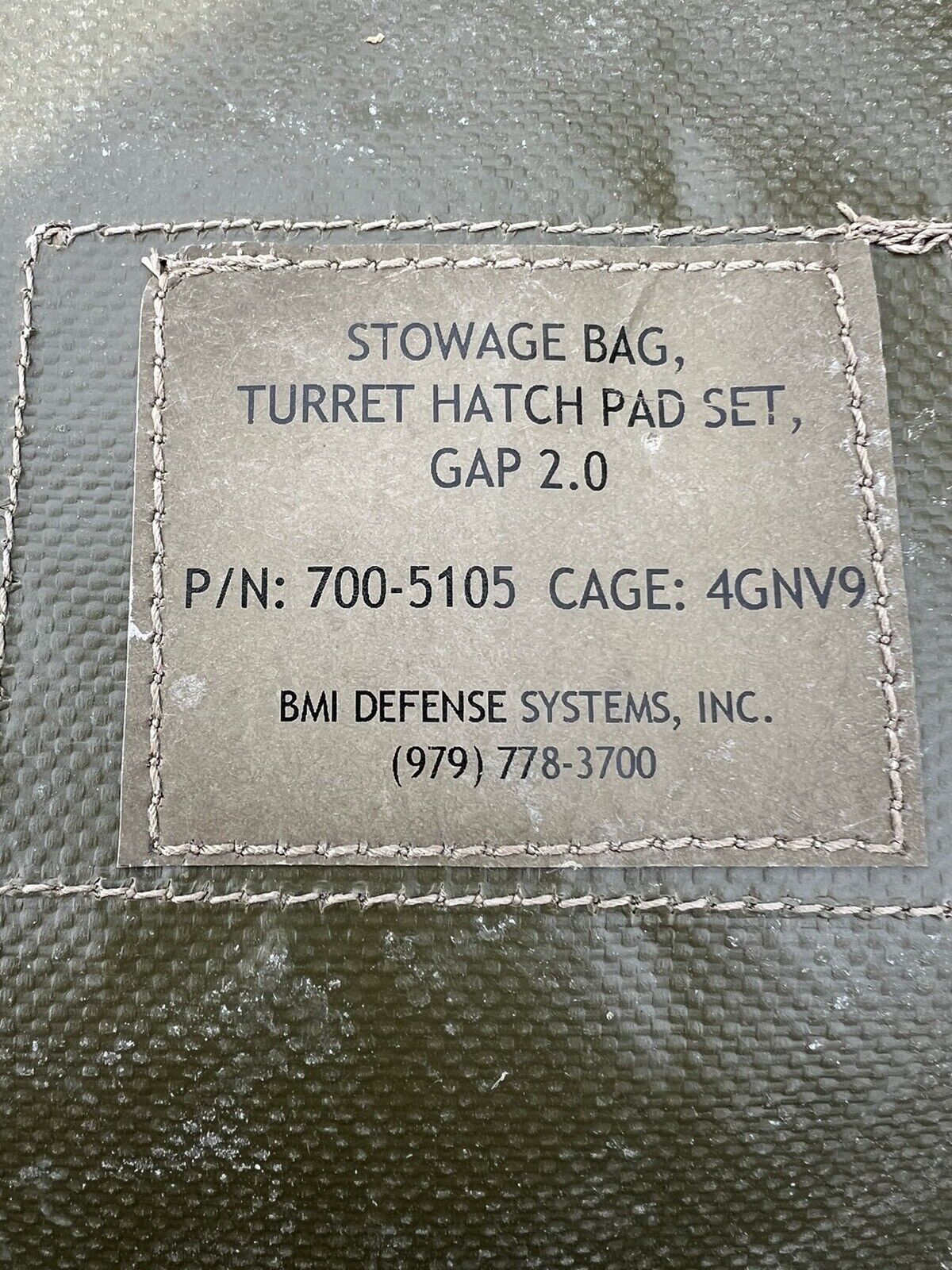 BMI Defense Systems GAP 2.0 Carrying Bag.  P/N: 700-4724