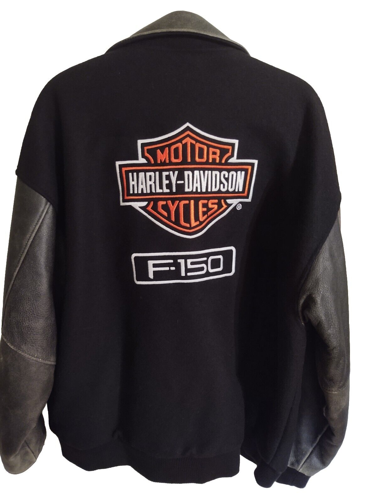 Harley Davidson Ford F150 wool and leather winter coat