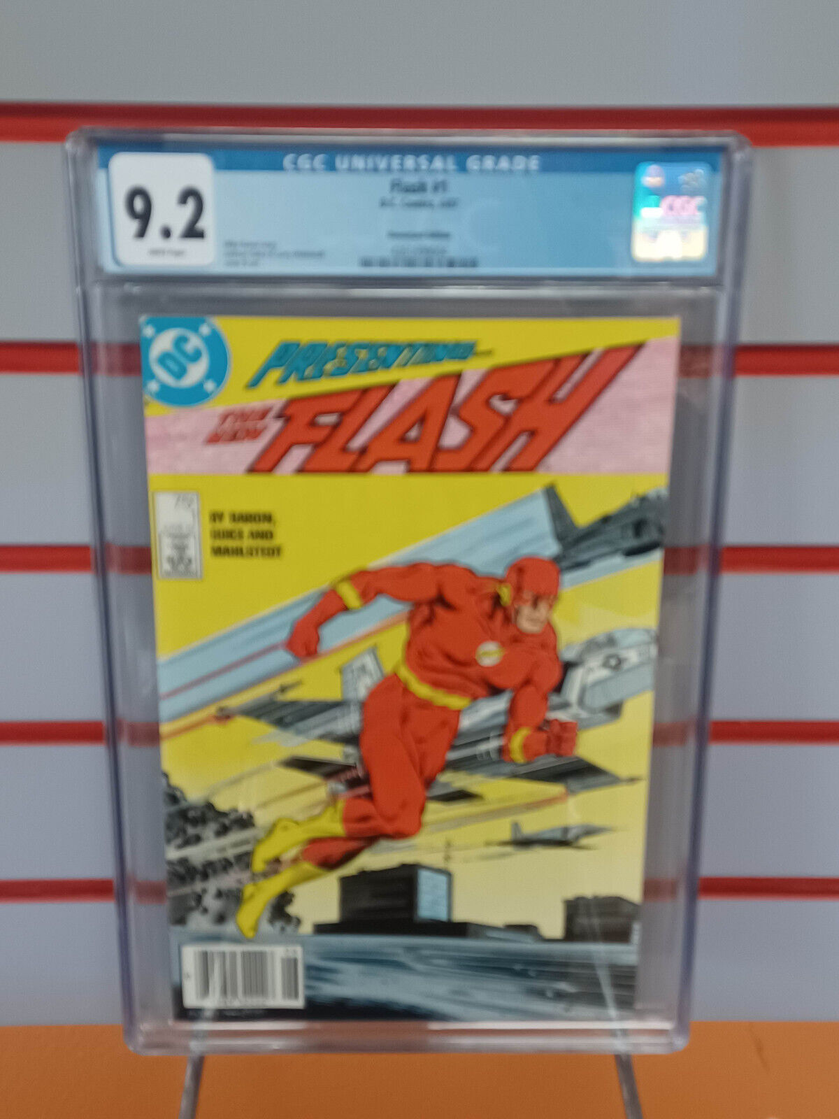 FLASH #1 Newsstand (DC Comics, 1987) CGC Graded 9.2 ~ White Pages