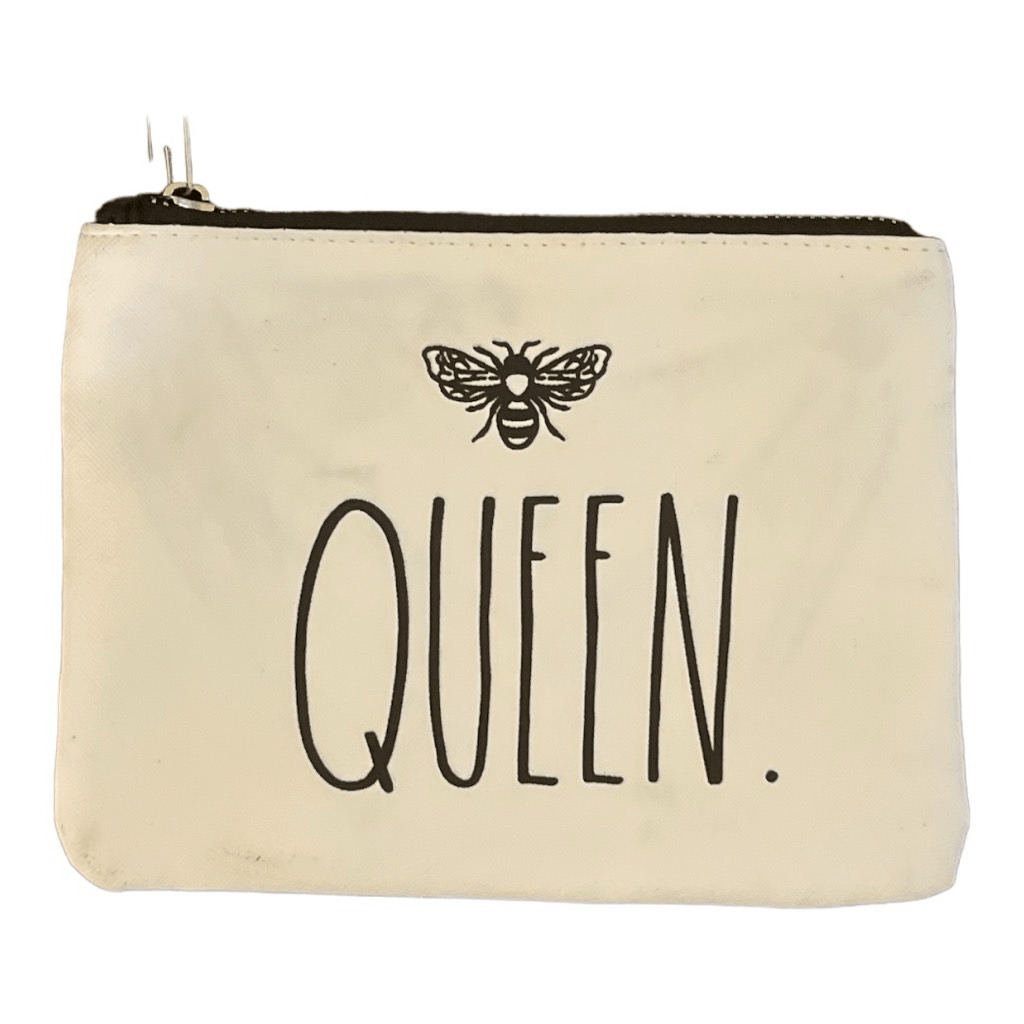 Rae Dunn Queen” bee cosmetic bag