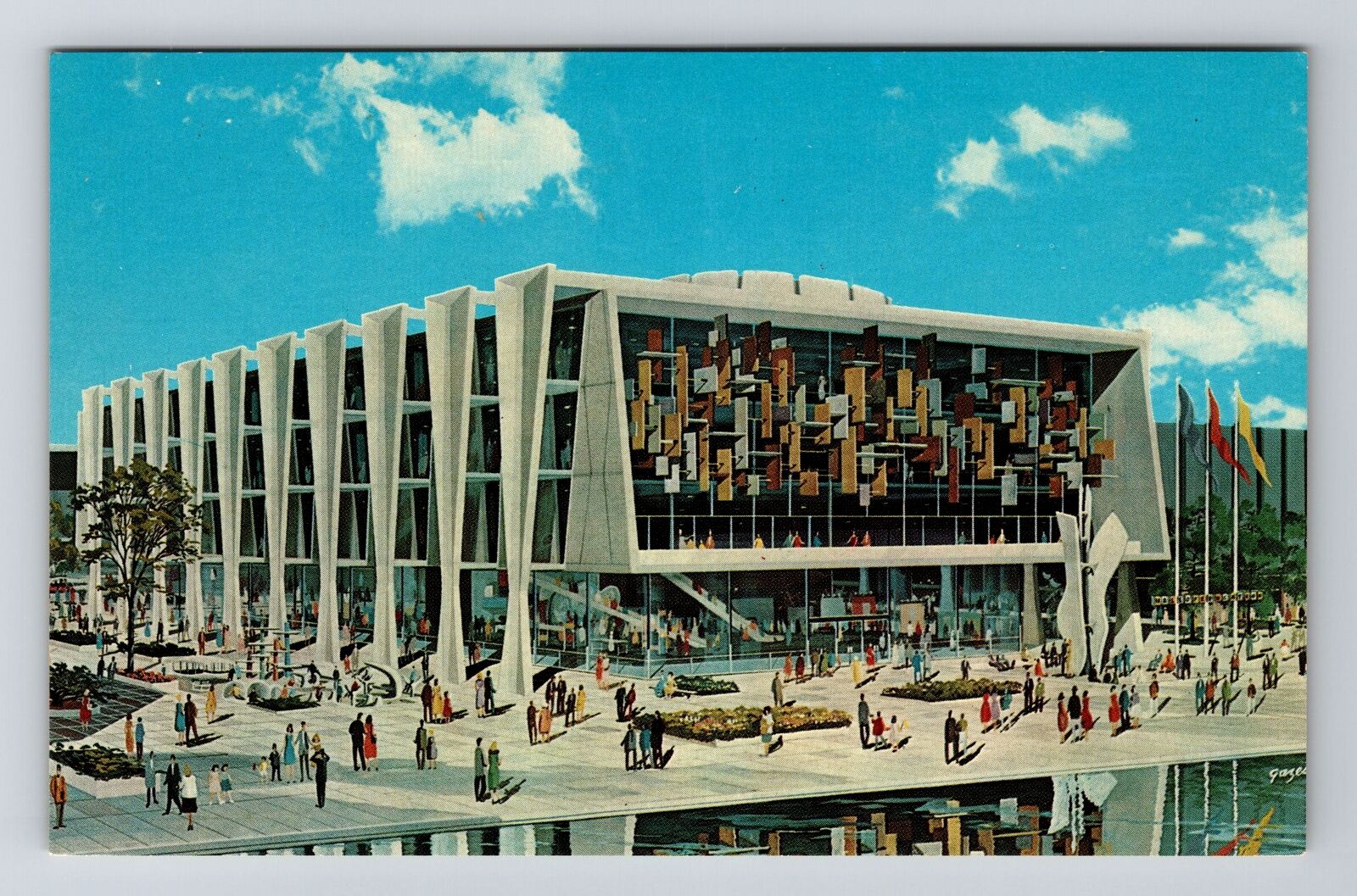 West Nyack NY-New York, The Hall Education, Exterior, Vintage Postcard