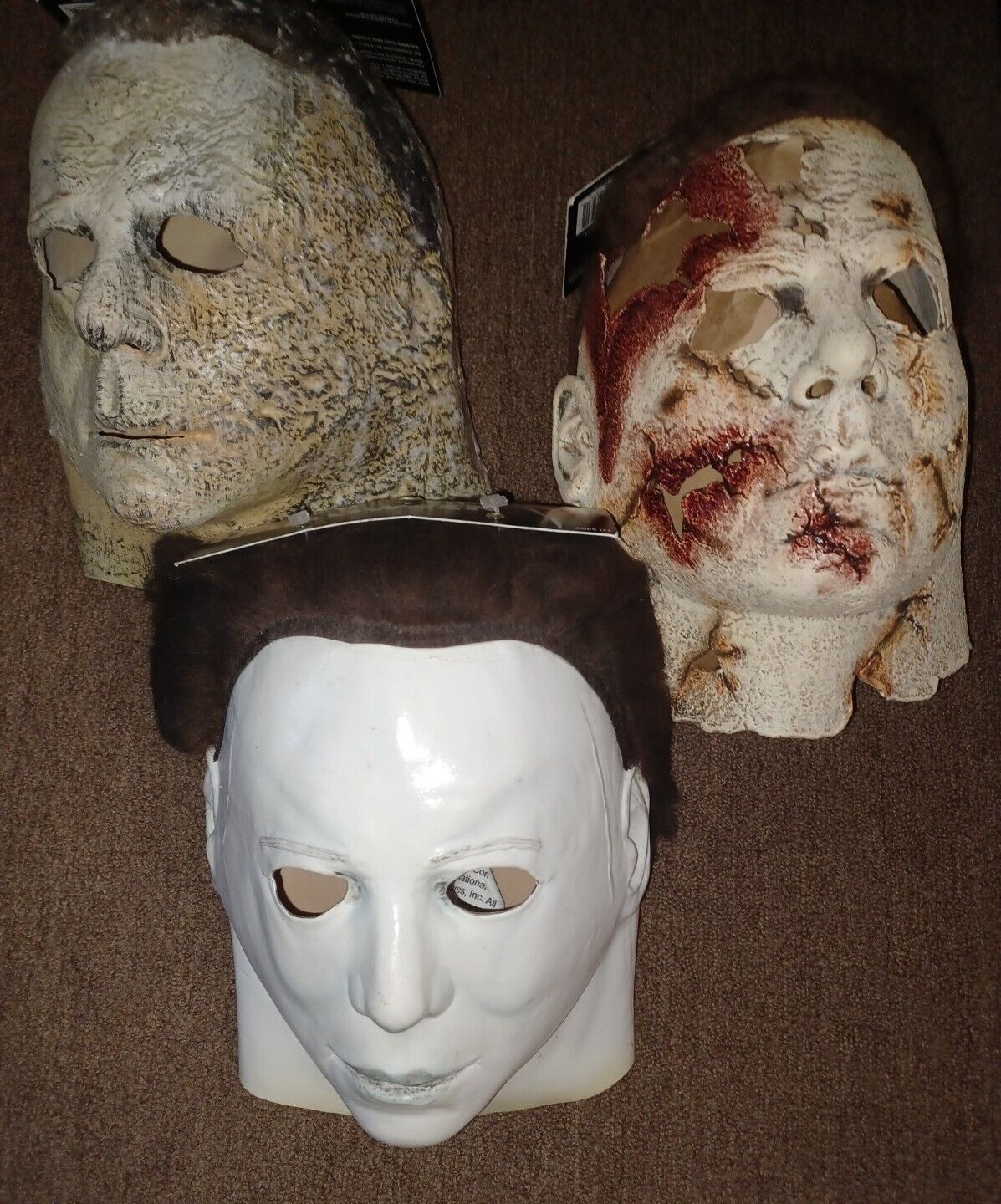 Lot of 3  Michael Myers Treat Or Trick Studios Halloween 78 2 Ends  Masks 