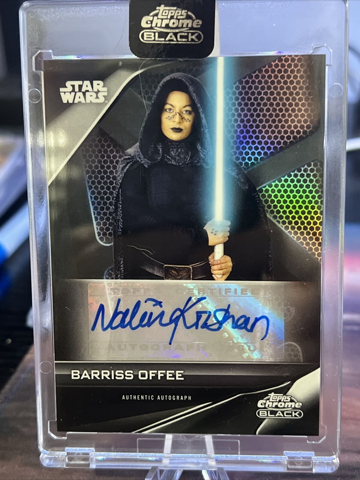 2023 Topps Chrome Black Star Wars Barriss Offee Refractor Auto A-KR