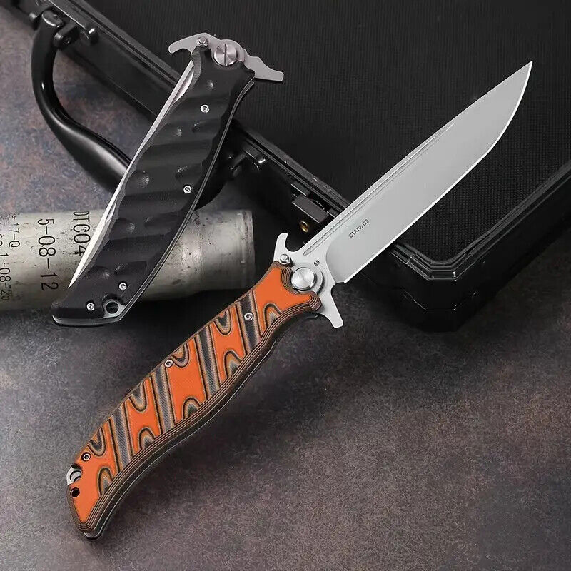 Stainless steel high hardness outdoor folding knife fruit knife barbecue meat