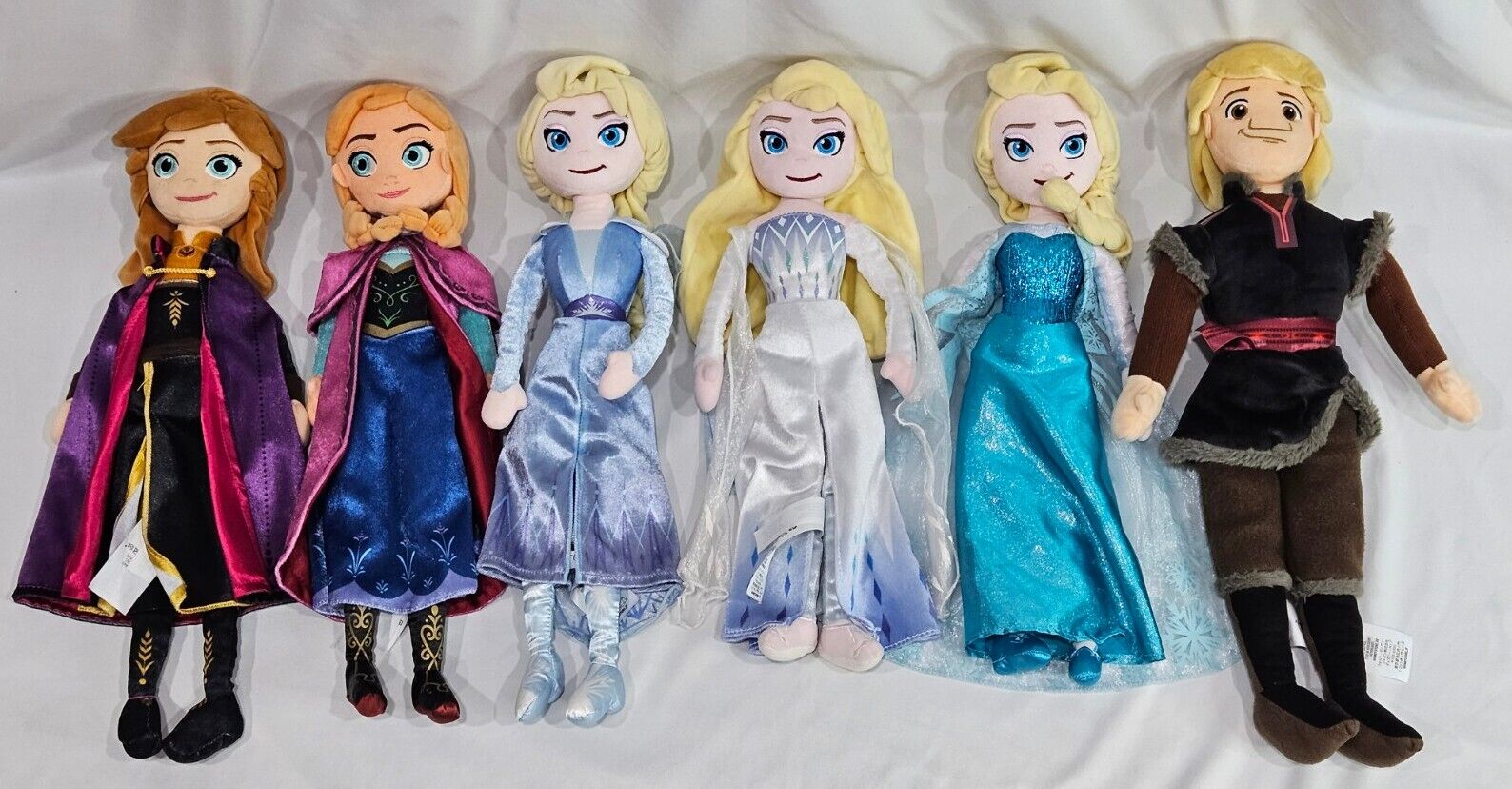 Disney Store Frozen Anna Elsa Kristoff Plush Doll Set