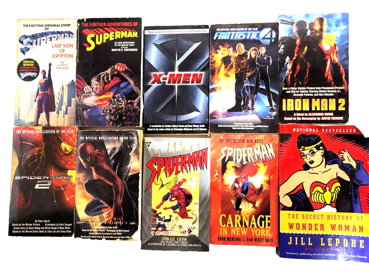 LOT OF 10 - Superhero Book Lot Superman, X-Men, Fantastic4, Spider-man, Wonder W