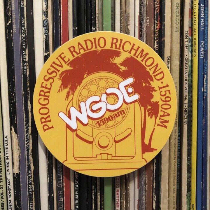 1970s era WGOE 1590 AM Progressive Radio Richmond, VA 4-inch \