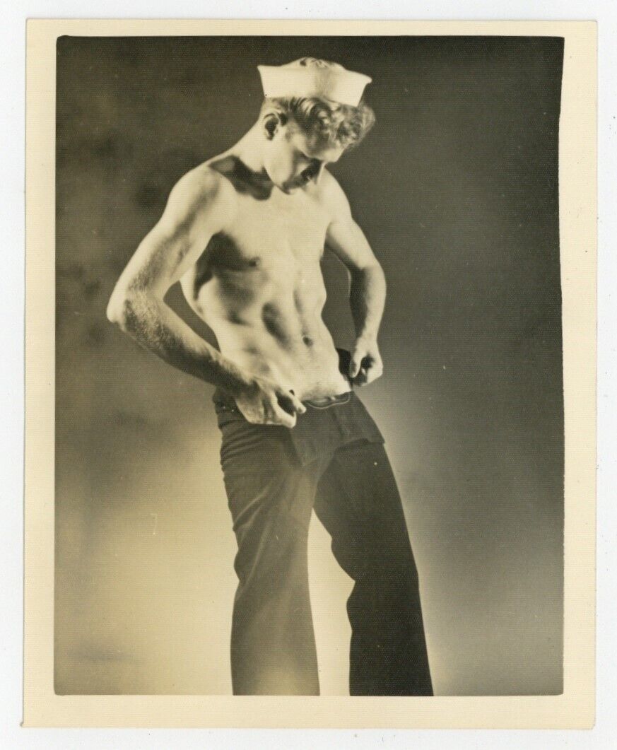 Flirty Beefcake Sailor 1960 Kris Of Chicago 5x4 Gay Male Physique Photo Q8027