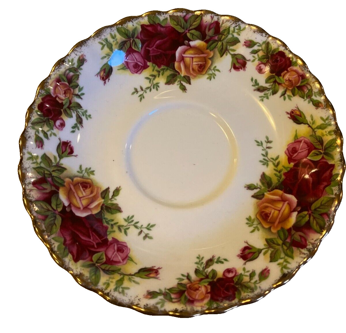 Vintage Royal Albert  Old Country Roses Small Saucer  5.25\