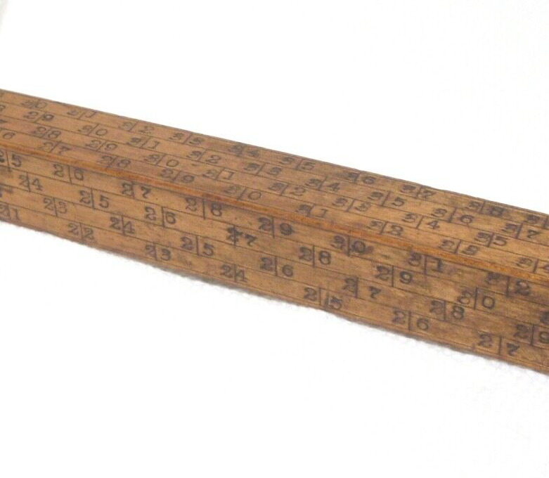 Antique No. 46 1/2 Stanley Board Stick Lumber Rule 4 sided LOGGING  CALCULATING