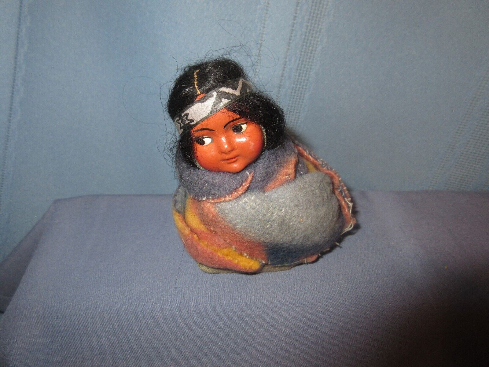 vintage Skookum (Bully Good) Indian doll baby papoose 3 1/2\