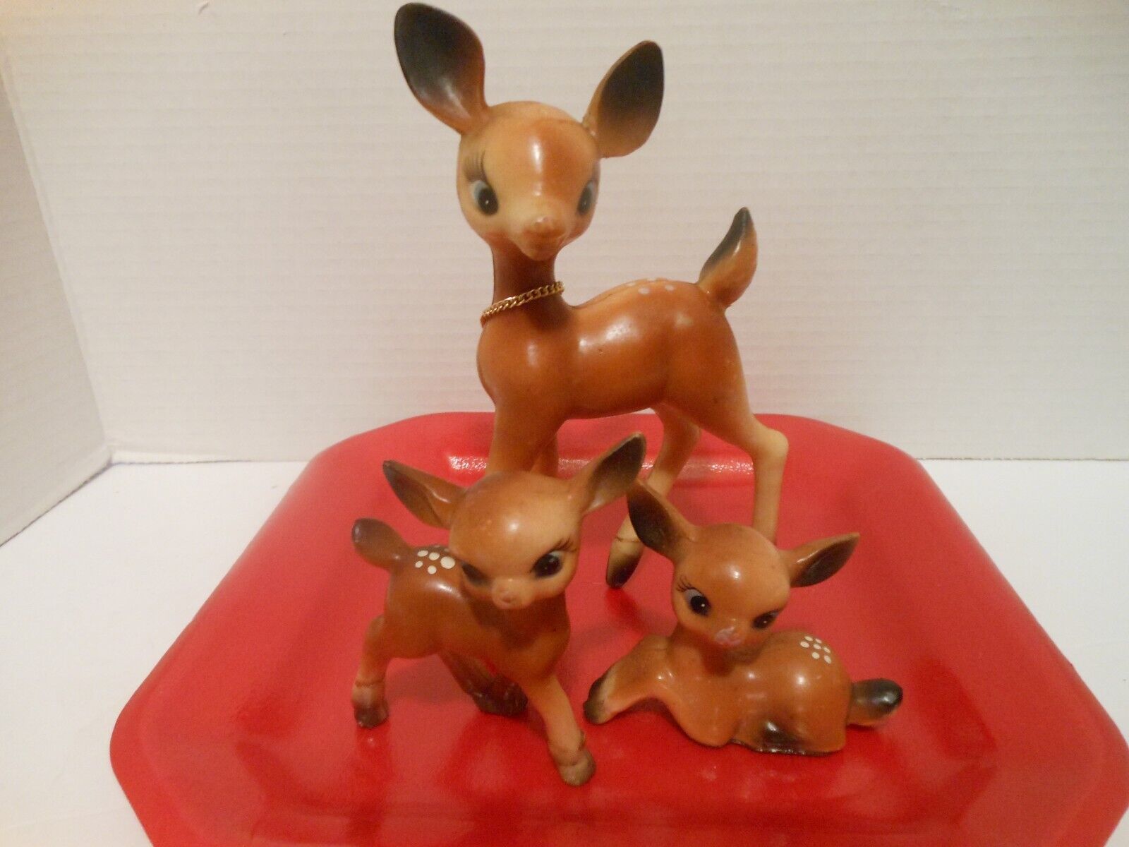 Vintage 1950's Christmas Deer Set of Three