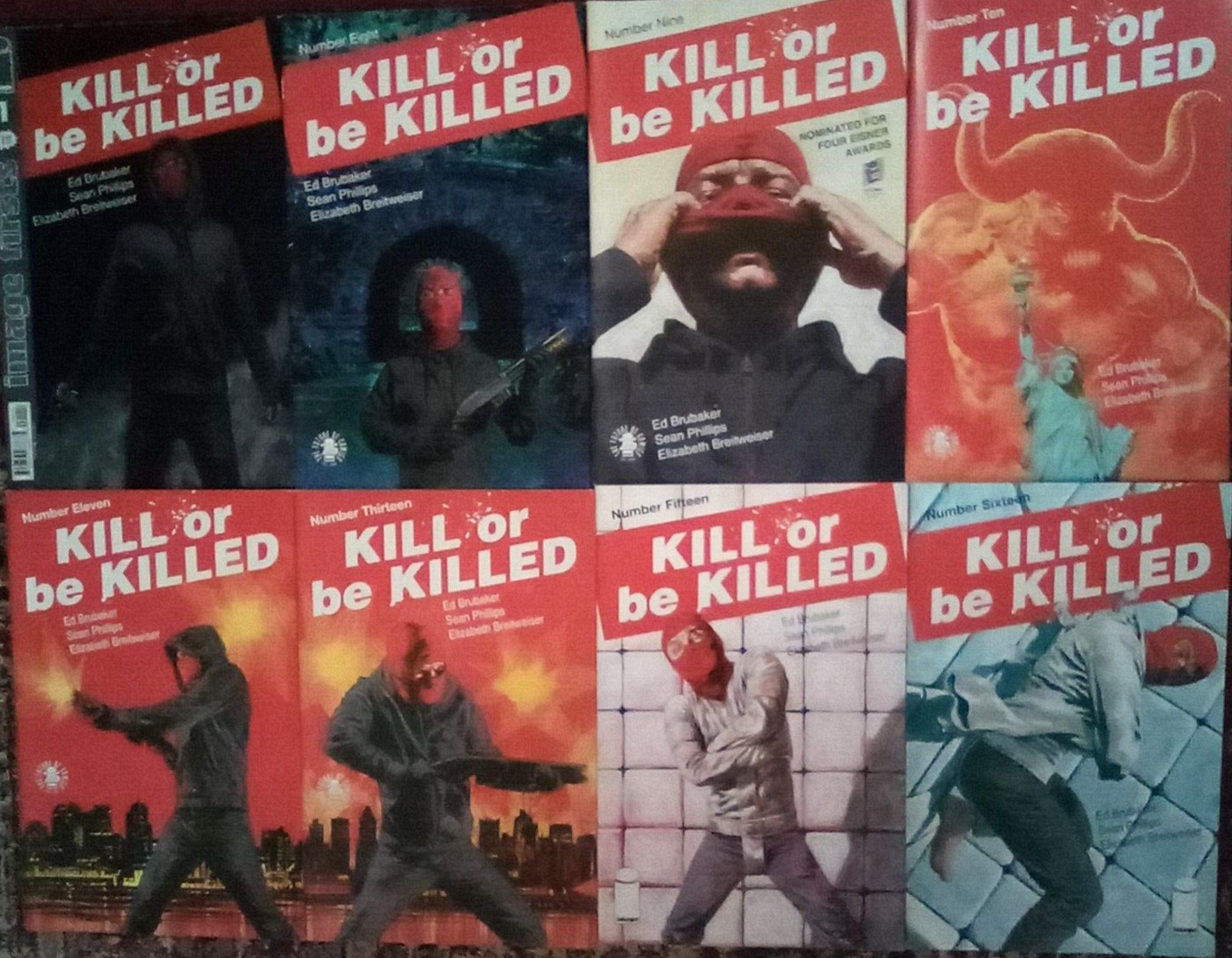 Kill or be Killed lot of 8 NM issues Ed Brubaker Sean Phillips Dark Horse comics