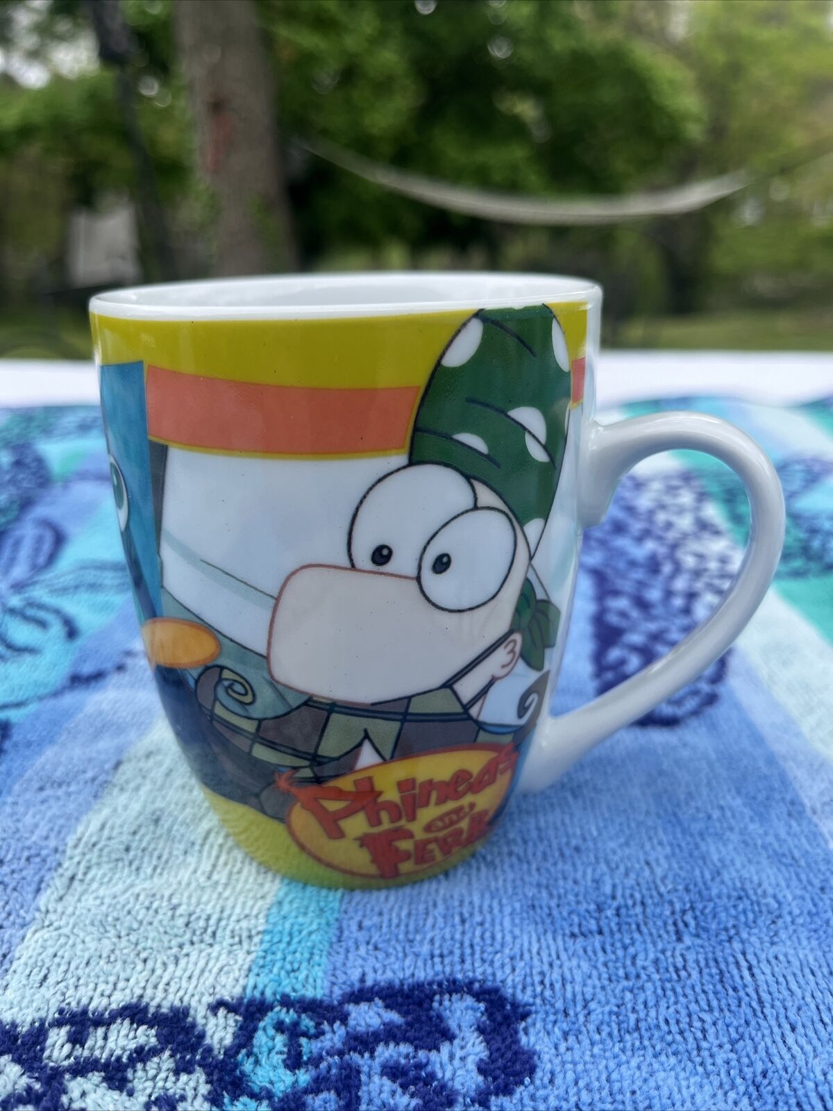 Disney Channel PHINEAS and FERB Agent P Coffee Mug Cup PERRY The Platypus RARE