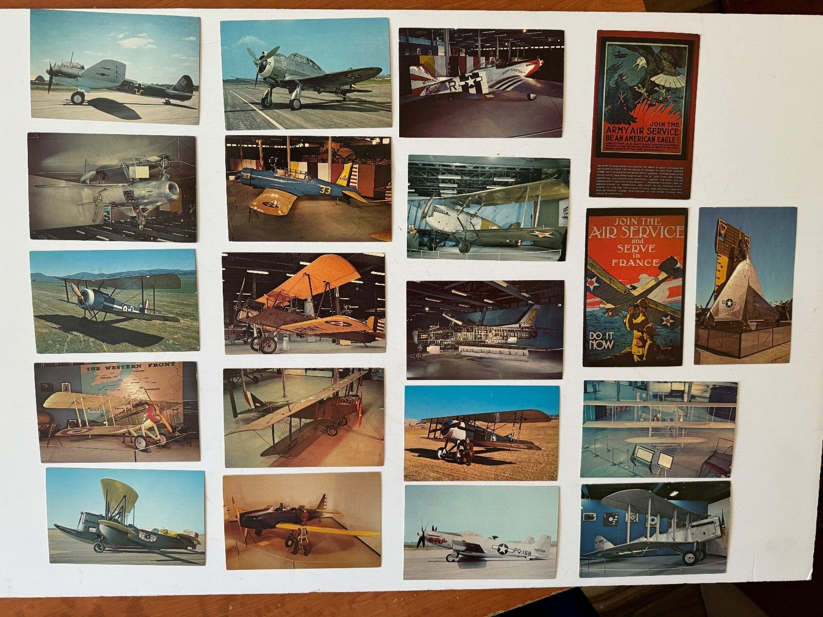 Lot 20 Vintage Real Color Picture Postcards Airplanes Sabre Mustang Vertijet   J