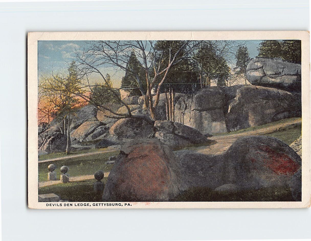 Postcard Devils Den Ledge Gettysburg Pennsylvania USA