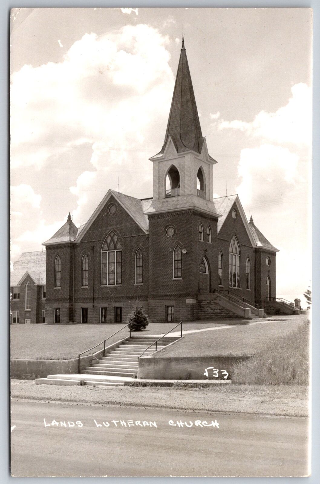 Minnesota~Lands Lutheran Church~Real Photo Postcard~1940s RPPC