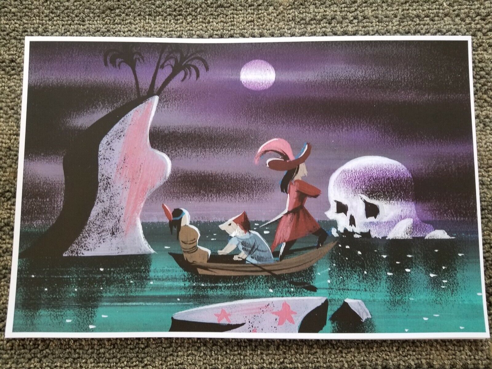 Mary Blair Peter Pan Captain Hook Skull Island Concept Art Poster Print 11x17 