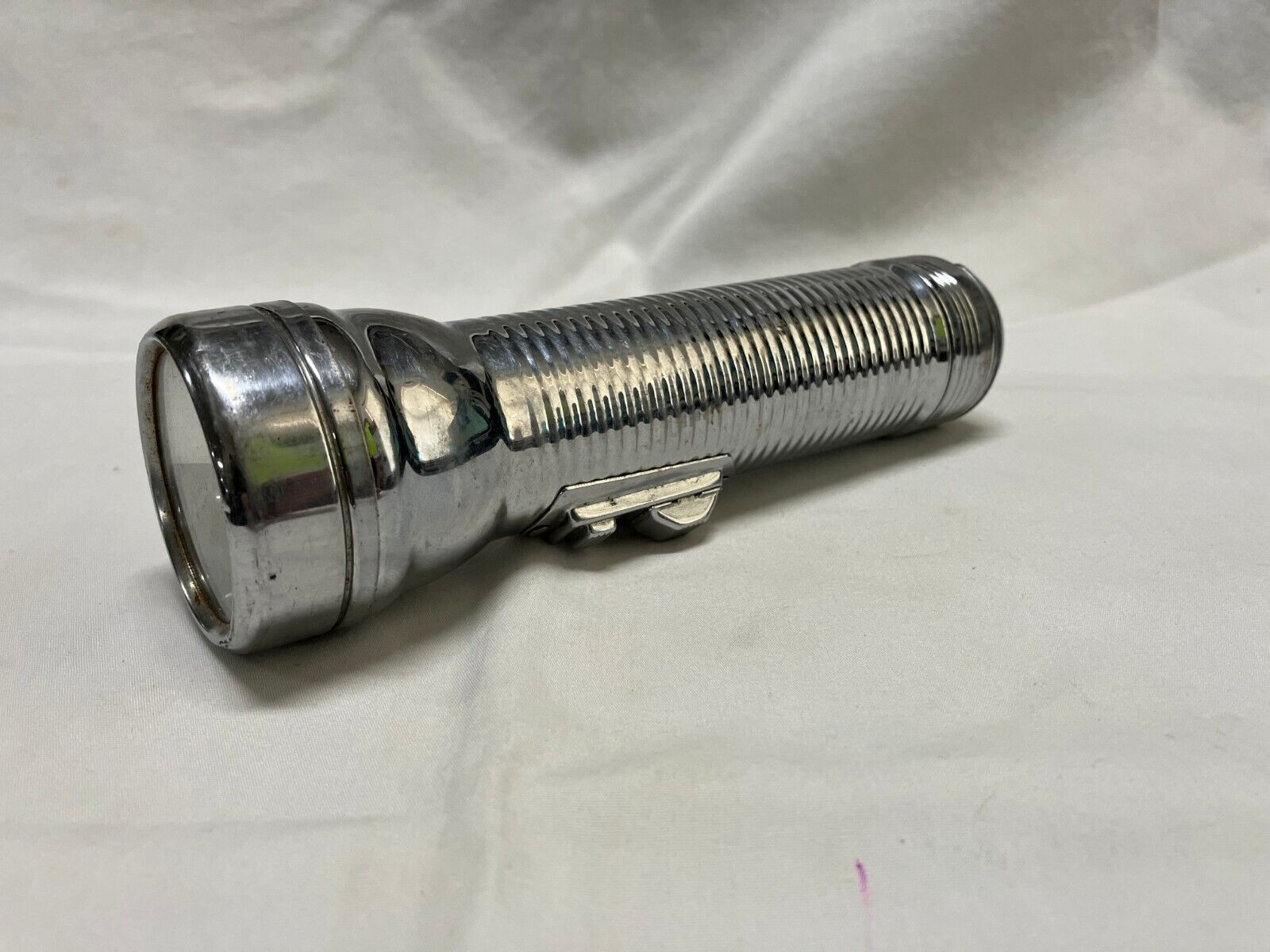 Vintage Hipco Flashlight All Metal 6.75 inch Tested Working