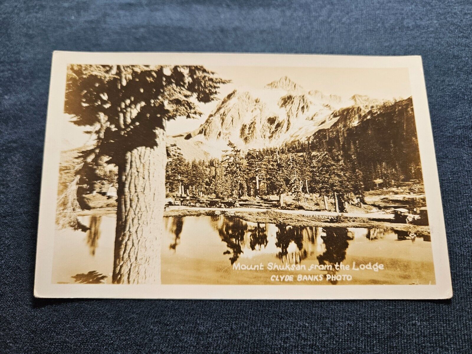 Postcard WA Washington RPPC Real Photo Mt. Mount Shuksan From The Lodge