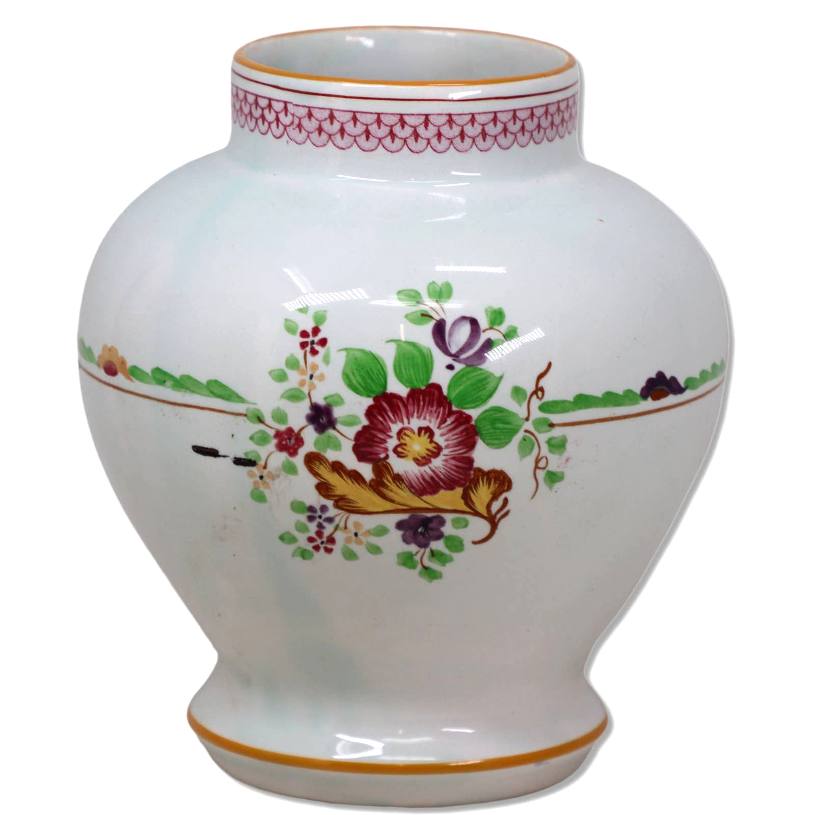 Adams Carolynn Calyx Ware Floral Vase Ironstone Cachepot 1900-40 Antique