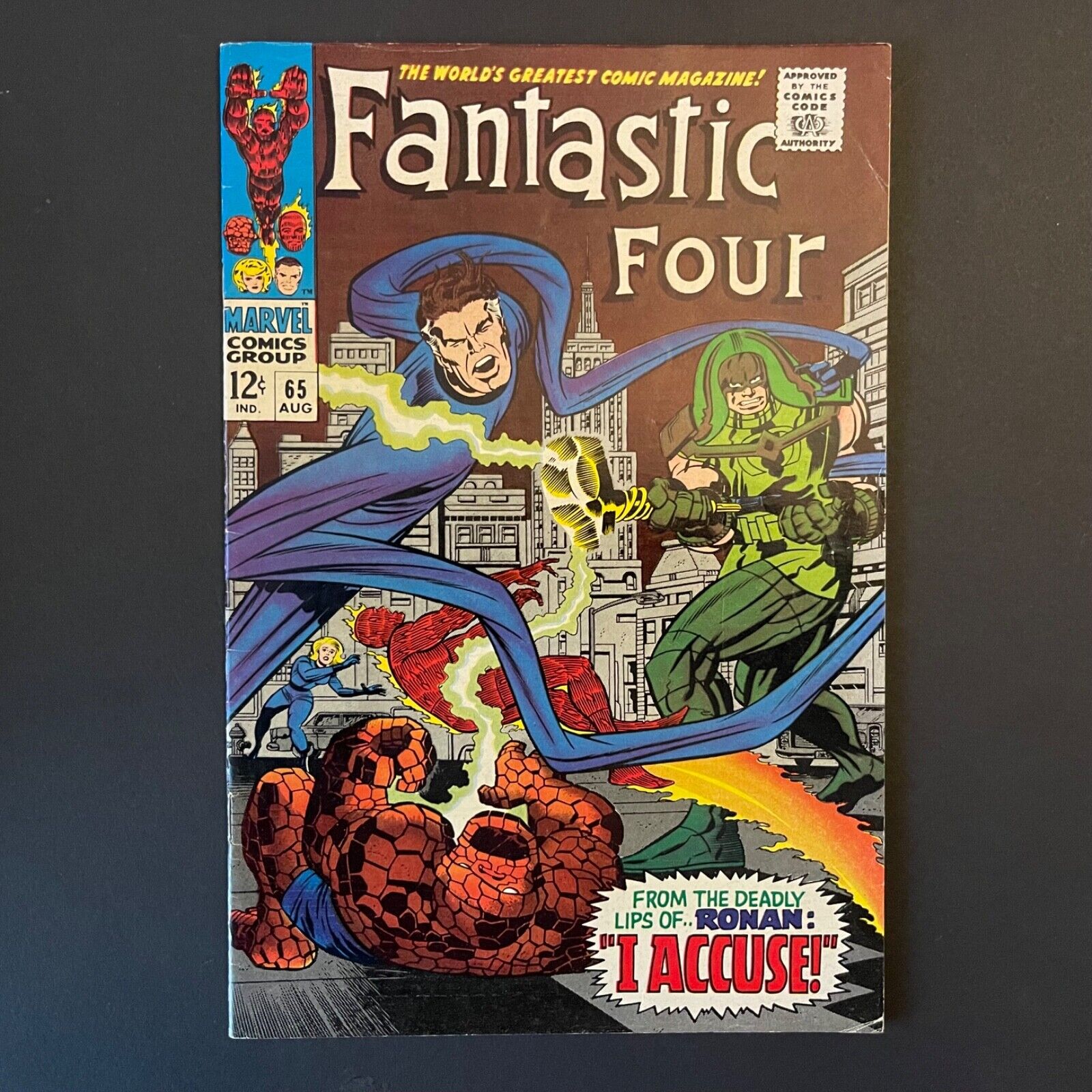 FANTASTIC FOUR #65 MARVEL COMICS 1967 1ST APPEARANCE OF RONAN THE ACCUSER NICE