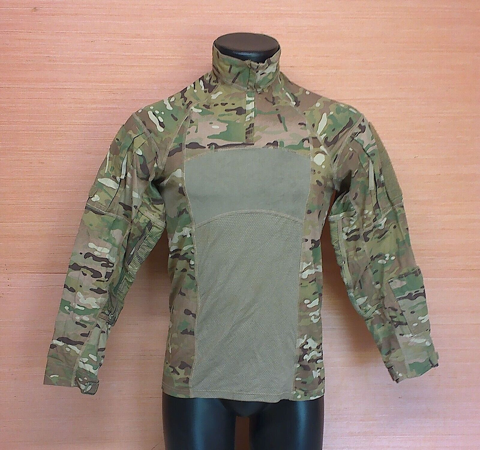USGI Multicam OCP Camo 1/4 Zip Flame Resistant Army Combat Shirt ACS Size Medium