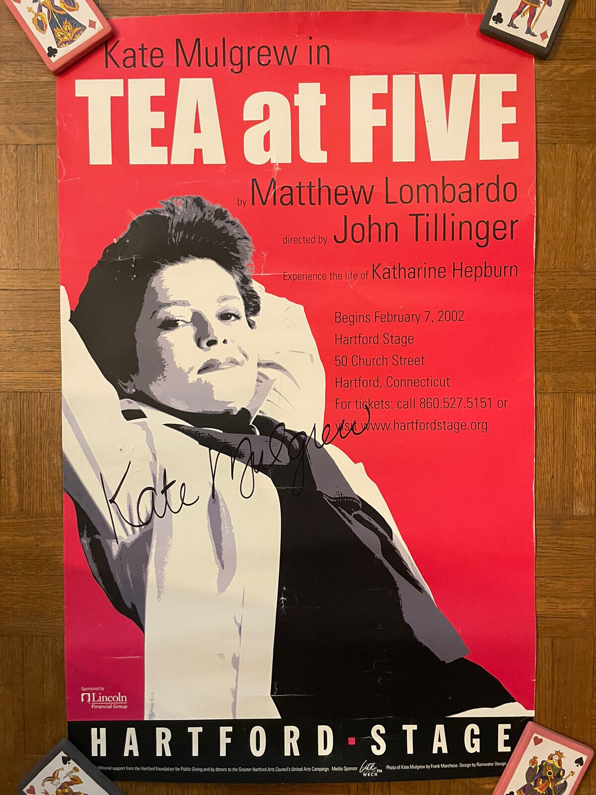 TEA AT FIVE Autographed Poster Kate Mulgrew Star Trek Voyager Captain Janeway 02