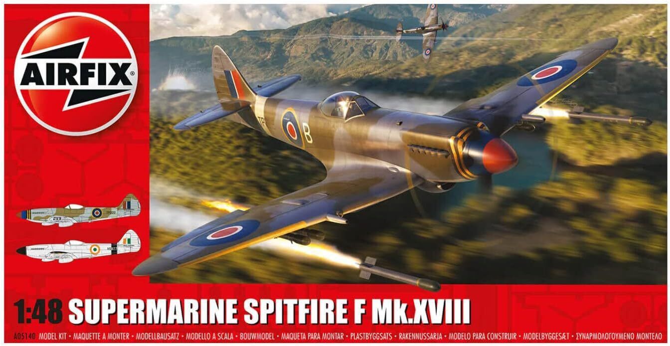 Airfix Model Set - A05140 Supermarine Spitfire F Mk.XVIII Model Building Kit - 