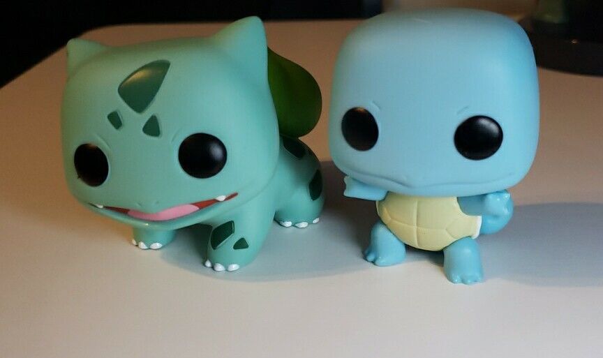 Funko POP Games: Pokemon #453 #504 Bulbasaur And Squirtle Loose 