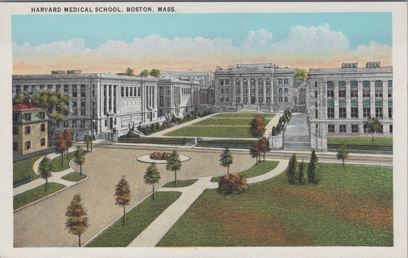 Boston Massachusetts Harvard Medical School Unposted Postcard