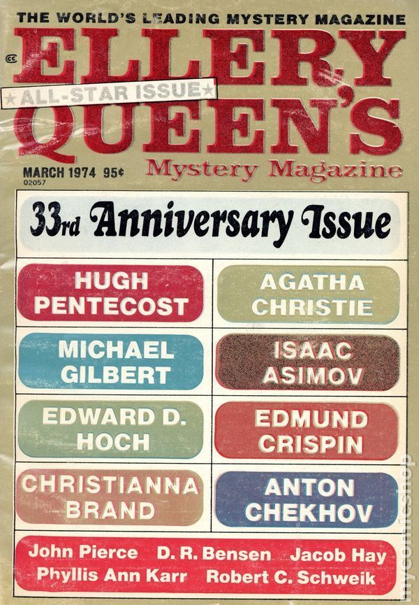 Ellery Queen\'s Mystery Magazine Vol. 63 #3 VG 1974 Stock Image Low Grade