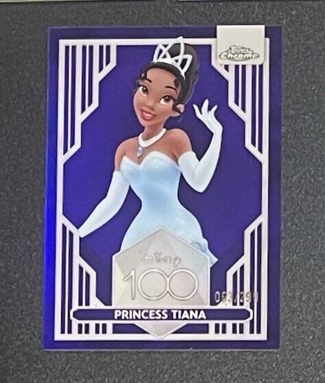 2023 Topps Chrome Disney 100 Princess Tiana #4 Purple Refractor /299