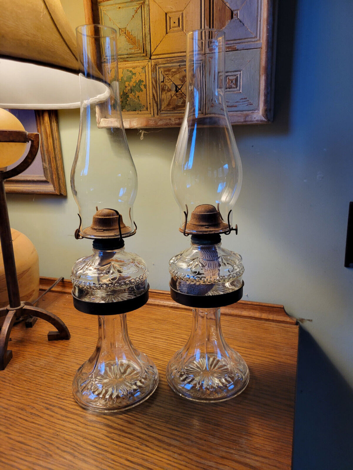 A Stunning Pair of Kerosene Lamps - Ambience - Style - Beauty