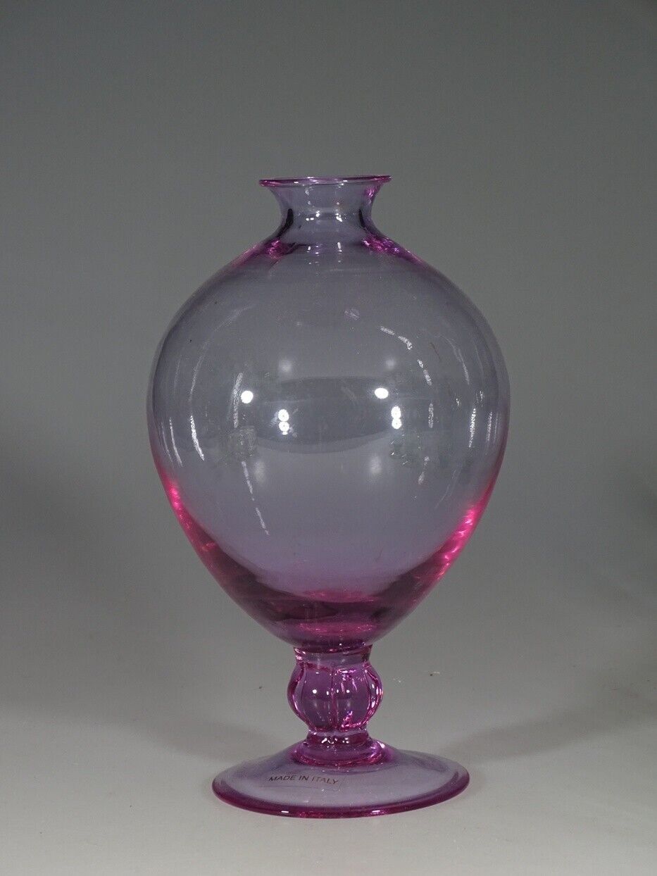 Wonderful Vintage Italian Glass Neodymium Alexandrite Vase c.1975