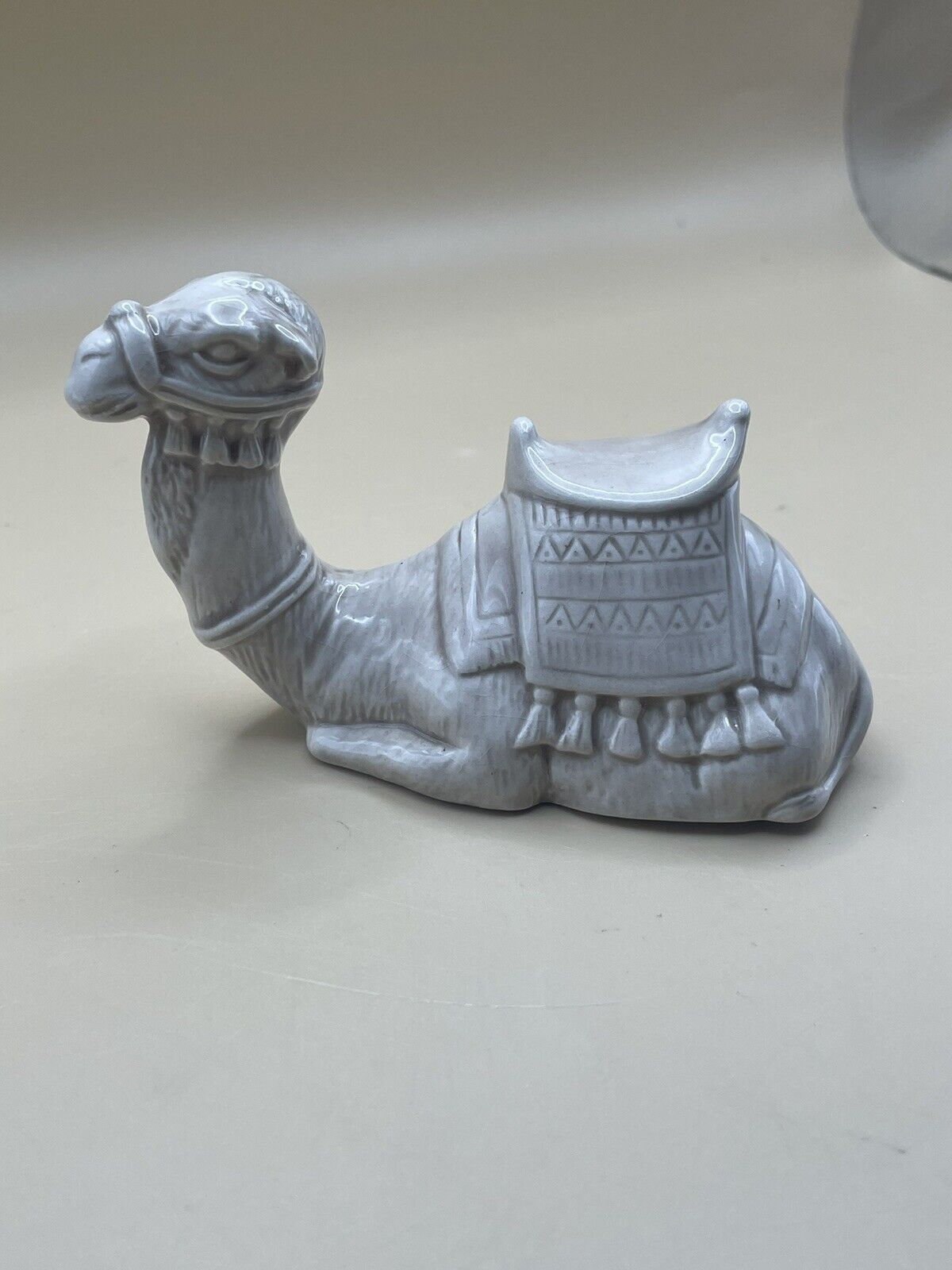 VTG Nativity Ceramic Glaze Resting Camel Figurine 4.5”L X 2.5 T Christmas Decor