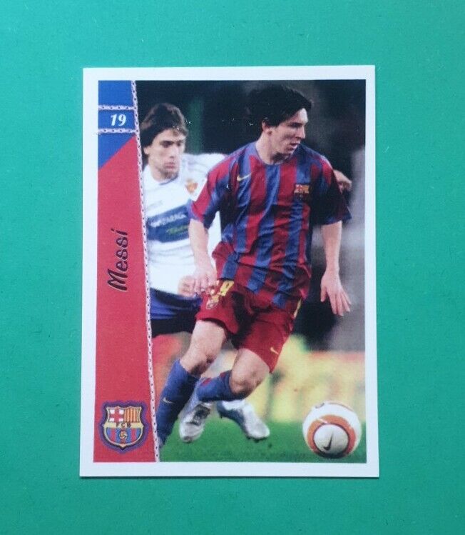 MESSI #19 FC BARCELONA 2006-2007 MUNDICROMO FOOTBALL CARDS