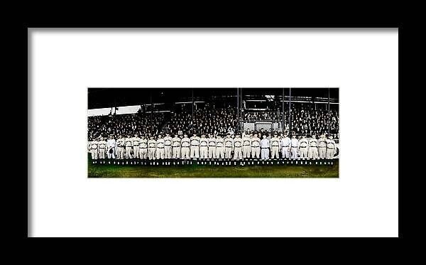 1922 New York Yankees 16x4 Colorized Panoramic Team Print-Framed & Matted