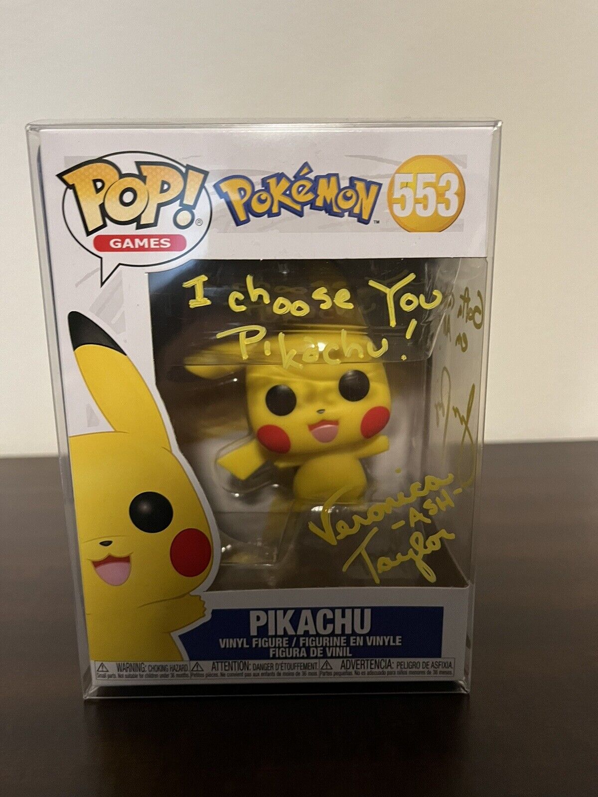Pikachu Funko Pop Signed By Veronica Taylor And Jason Paige