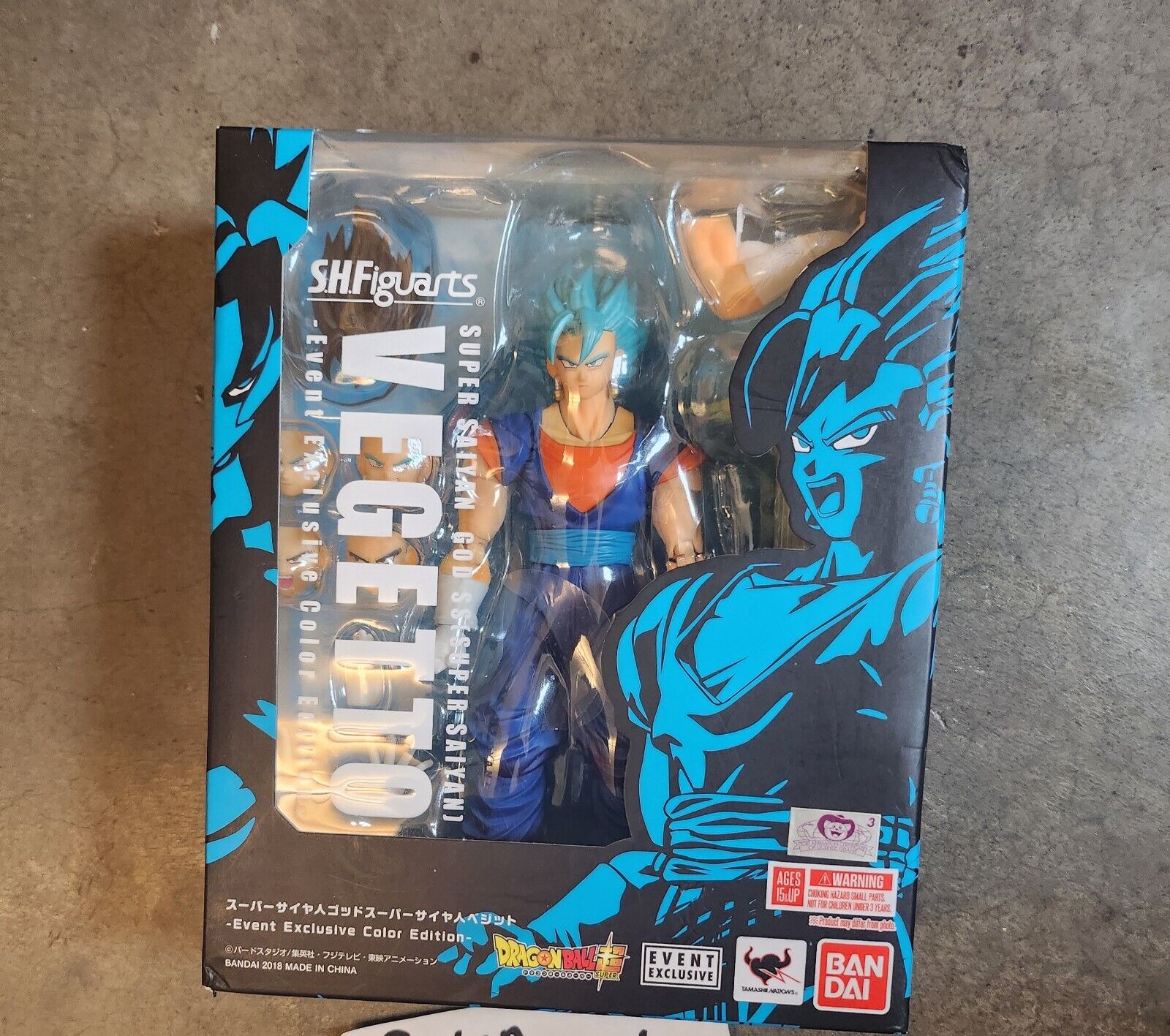 Bandai SH Figuarts EVENT EXCLUSIVE SSGSS Vegetto Blue 2018 *SEALED*