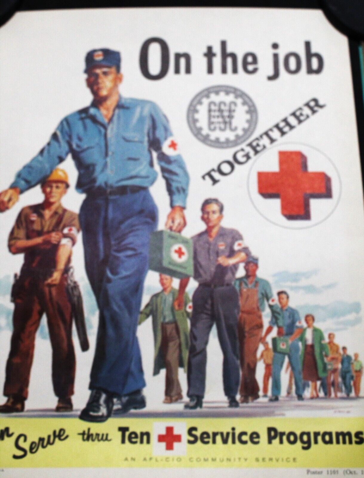 Vintage American Red Cross Poster - John Gould vintage 1956 - NOS