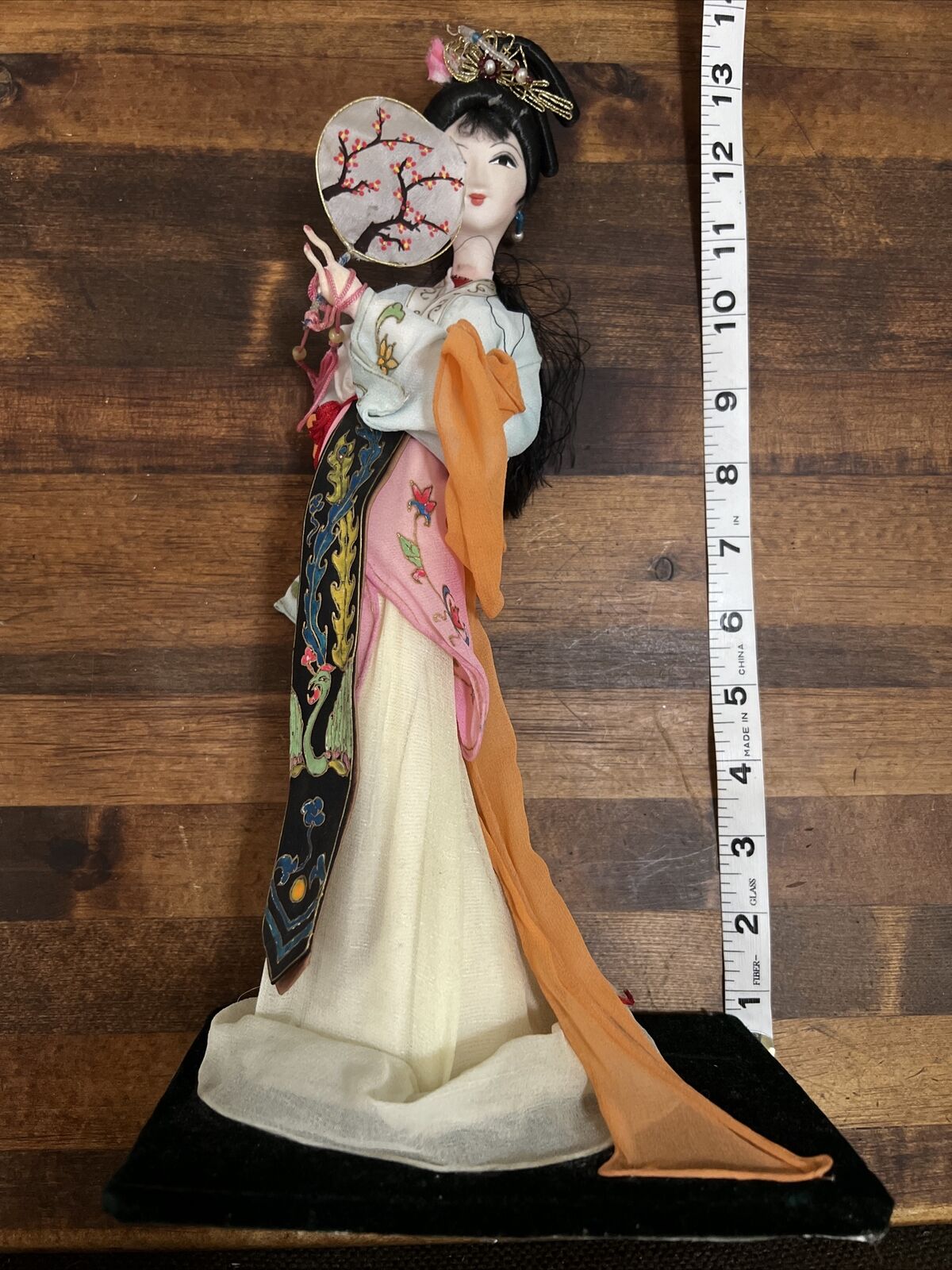 Vintage Japanese Geisha Doll With Fan