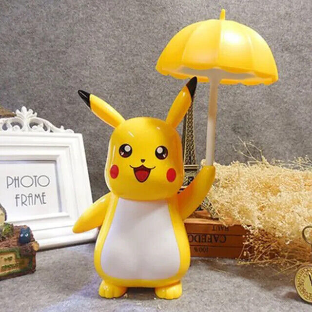 New Genuine Pokemon Pikachu Desk Lamp 3 Gears Adjustable Light USB Charging