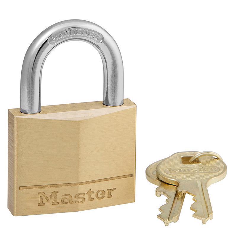 Master Lock 140D Brass Security Protection Padlock with 2 Keys