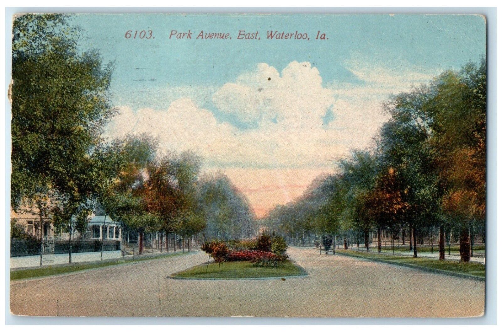 1914 Park Avenue East Exterior Houses Waterloo Iowa IA Vintage Antique Postcard