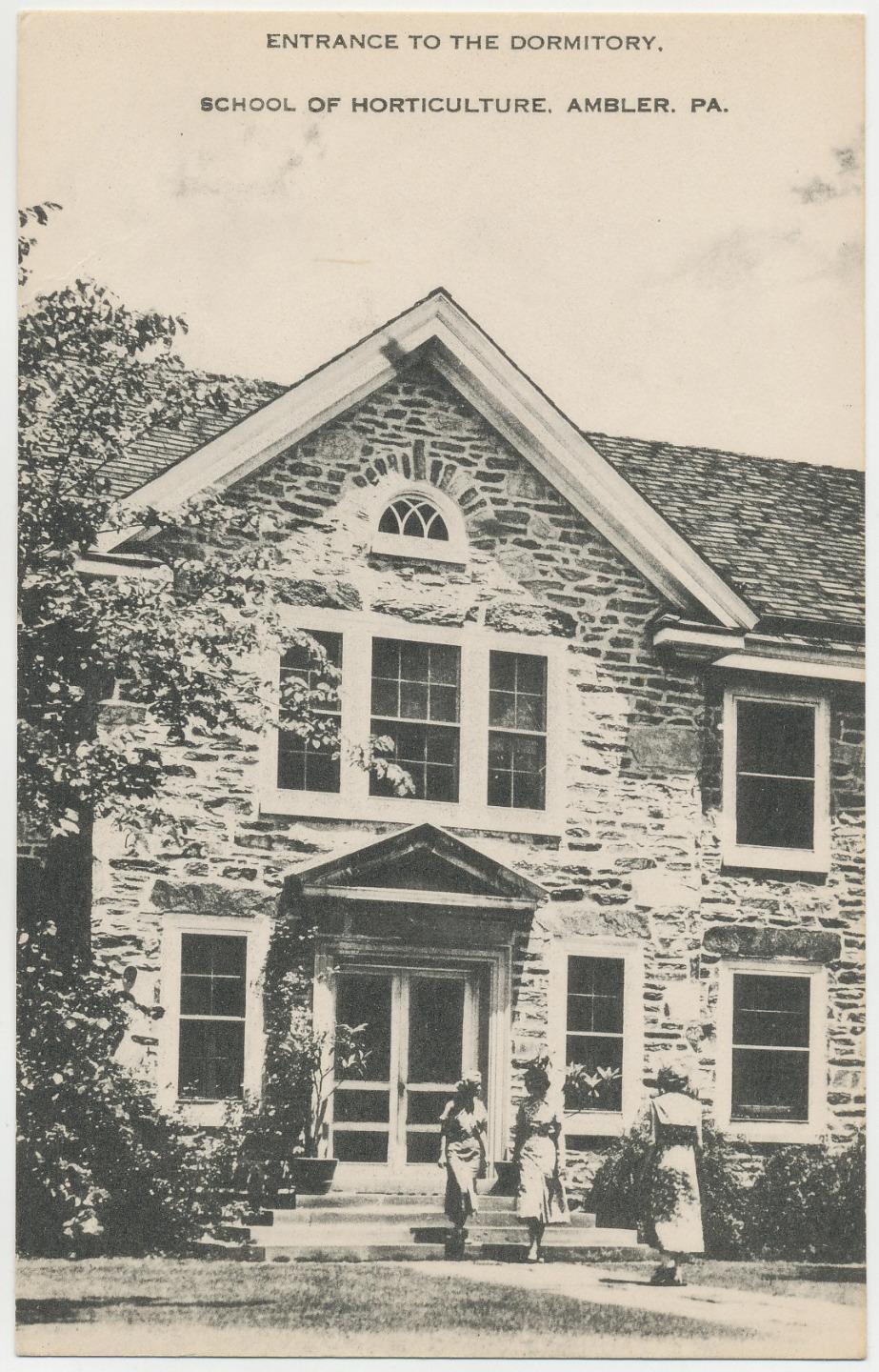 ca1940s-50s Ambler PA - School of Horticulture Dormitory Entrance